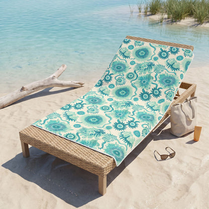 Surreal Sea Garden beach towel — additional lifestyle scene