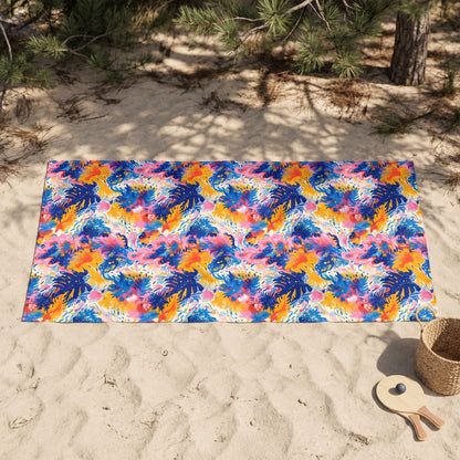 Splatter Blossom beach towel — additional lifestyle scene