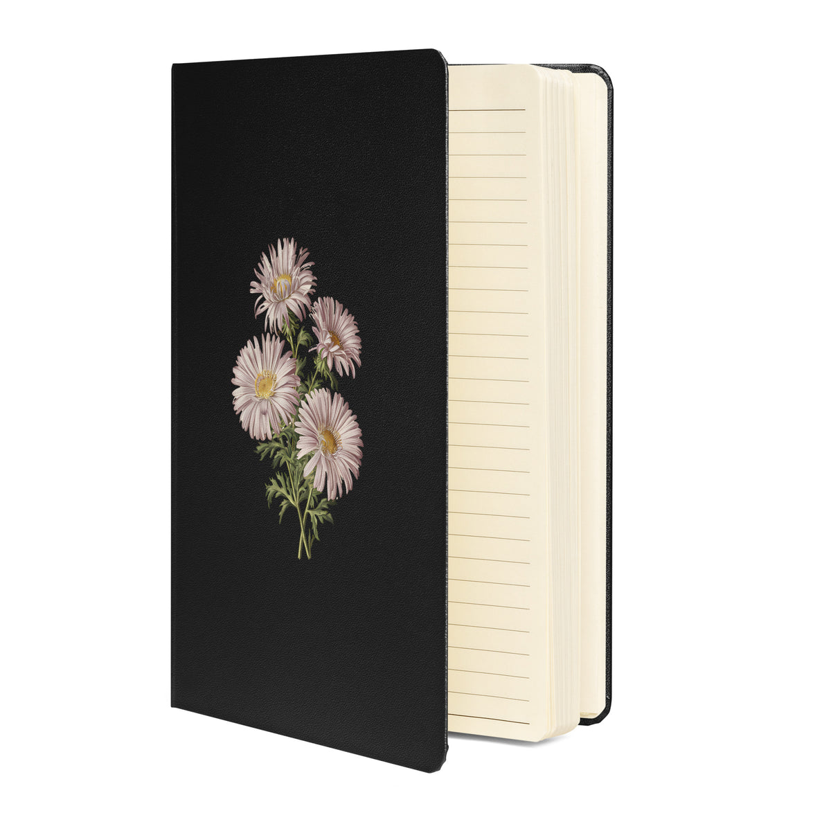September Birth Month Flower - Aster Hardcover Bound Notebook - Celebrate September with the Timeless Elegance of Asters!