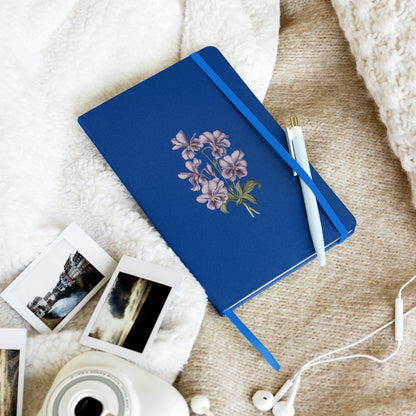 February Birth Month - Violets Hardcover Bound Notebook - Embrace February with the Elegance of Violets! Available in 4 colors.