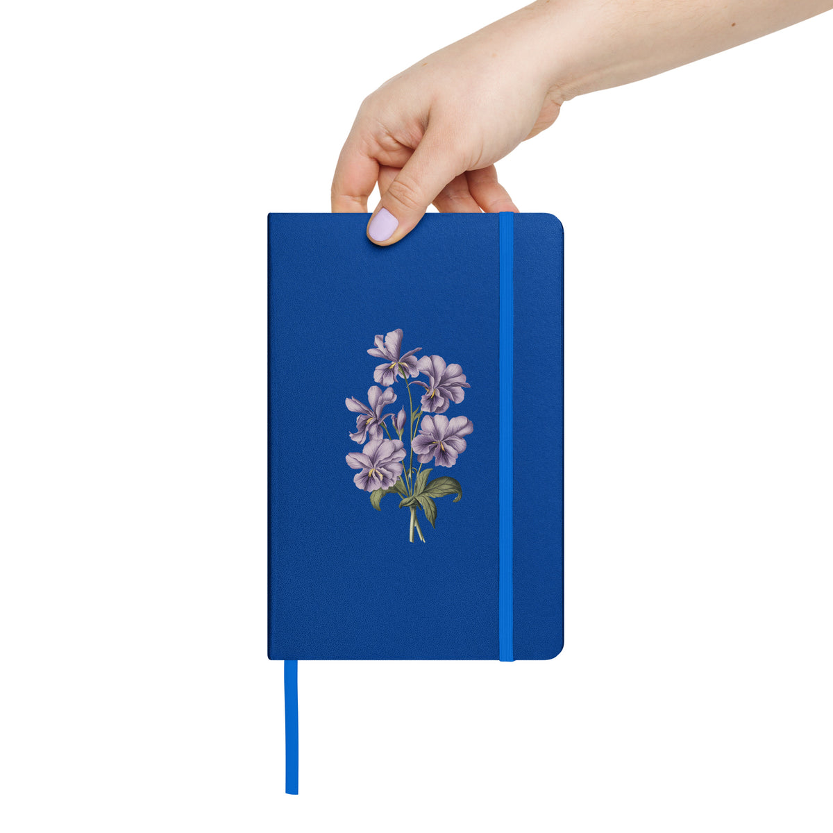 February Birth Month - Violets Hardcover Bound Notebook - Embrace February with the Elegance of Violets! Available in 4 colors.