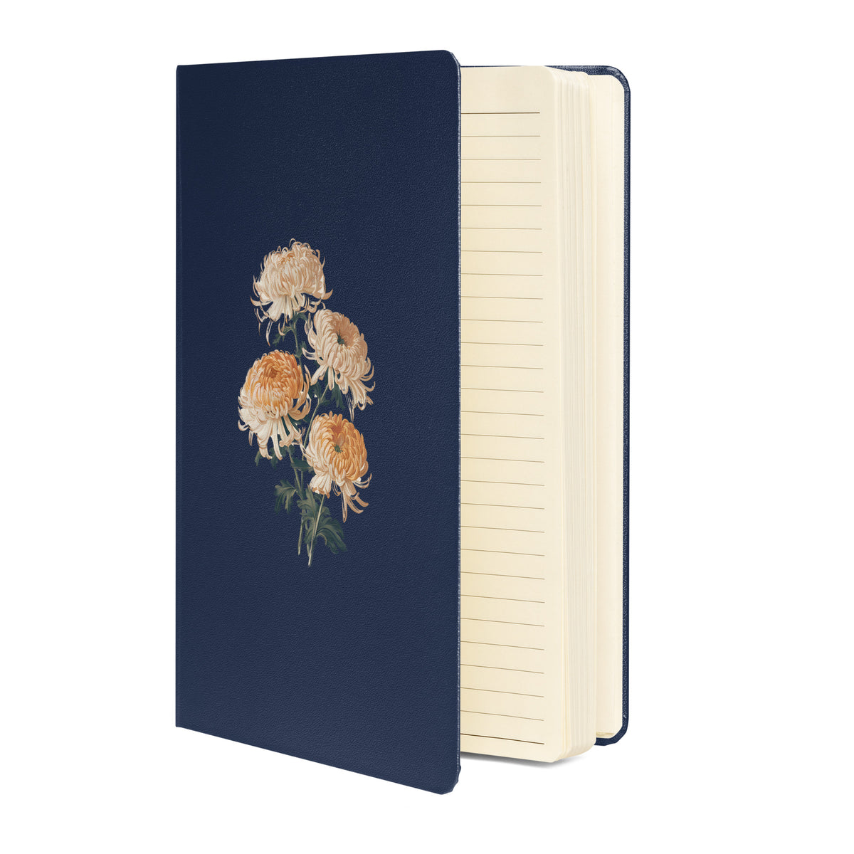 November Birth Month Flower - Chrysanthemum Hardcover Bound Notebook - Celebrate November's Golden Flower! Available in 3 colors.
