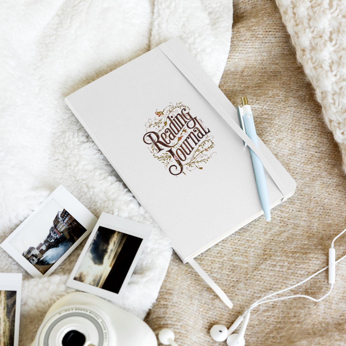 Nostalgic Reading Journal Hardcover Bound Notebook - Available in 4 colors.