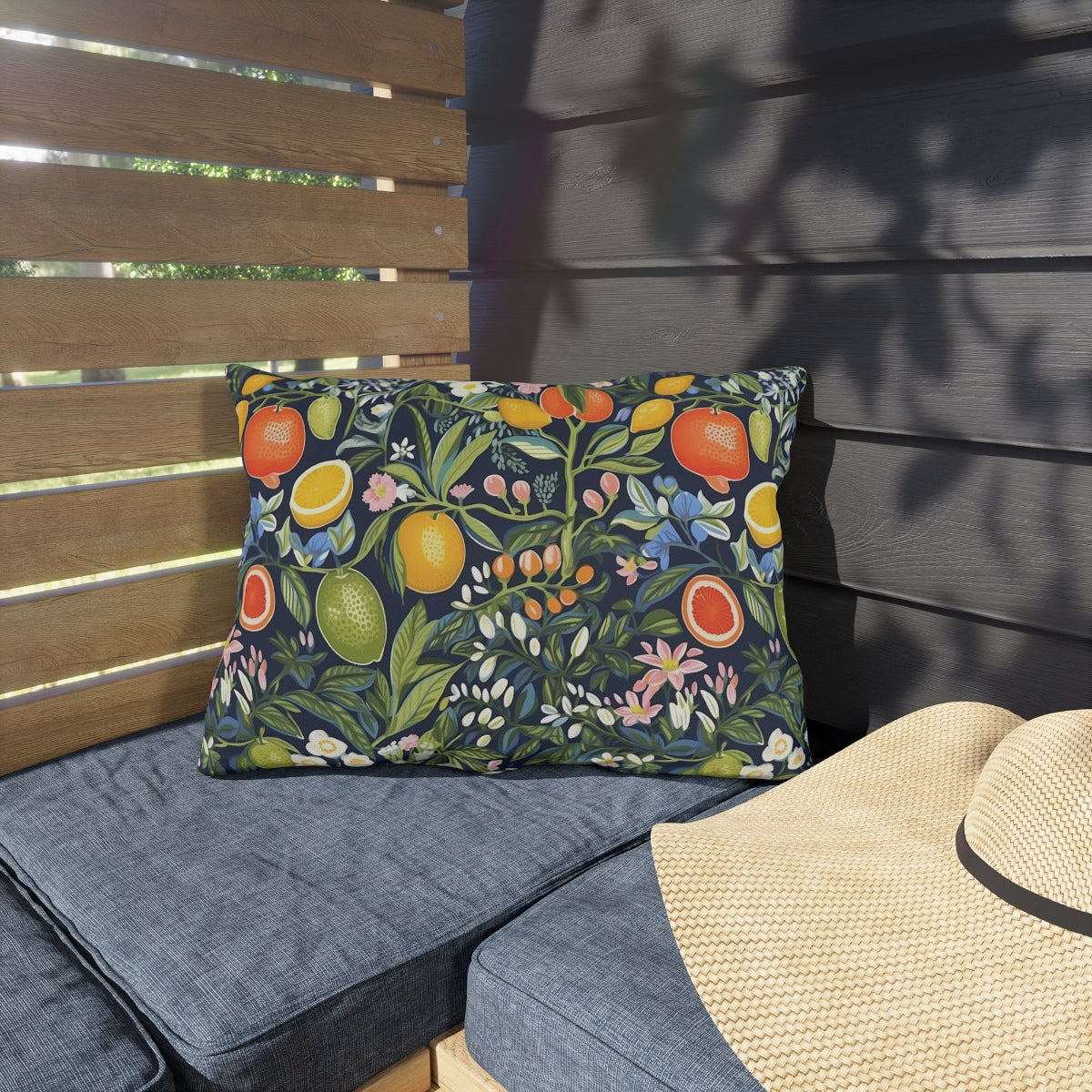 Magical Fruitiness outdoor lumbar pillow product view