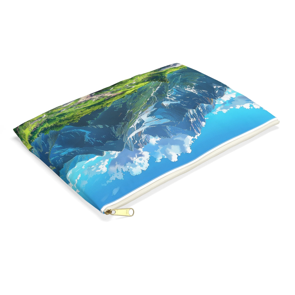 Mountain Hiker's Paradise Accessory Pouch - side view, laying flat