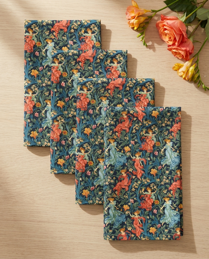 Dance of the Goddesses dinner napkins, set of four, elongated fold