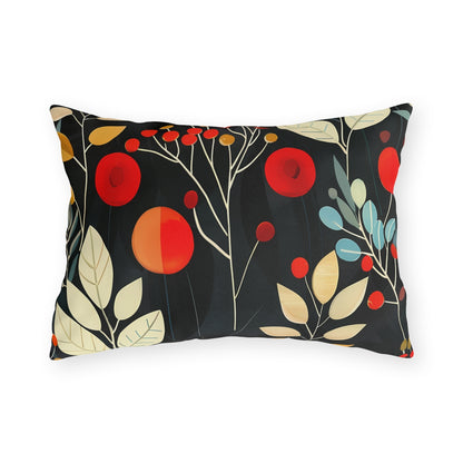 Retro Woodland Whispers outdoor lumbar pillow product view