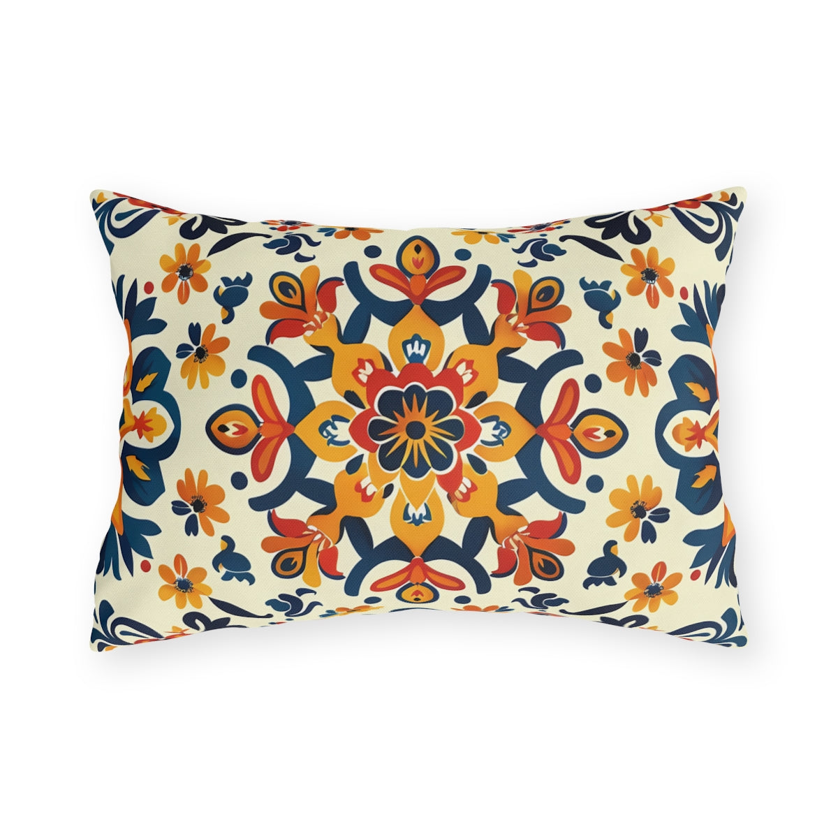 Sevilla Sunburst outdoor lumbar pillow front