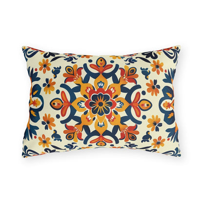 Sevilla Sunburst outdoor lumbar pillow front