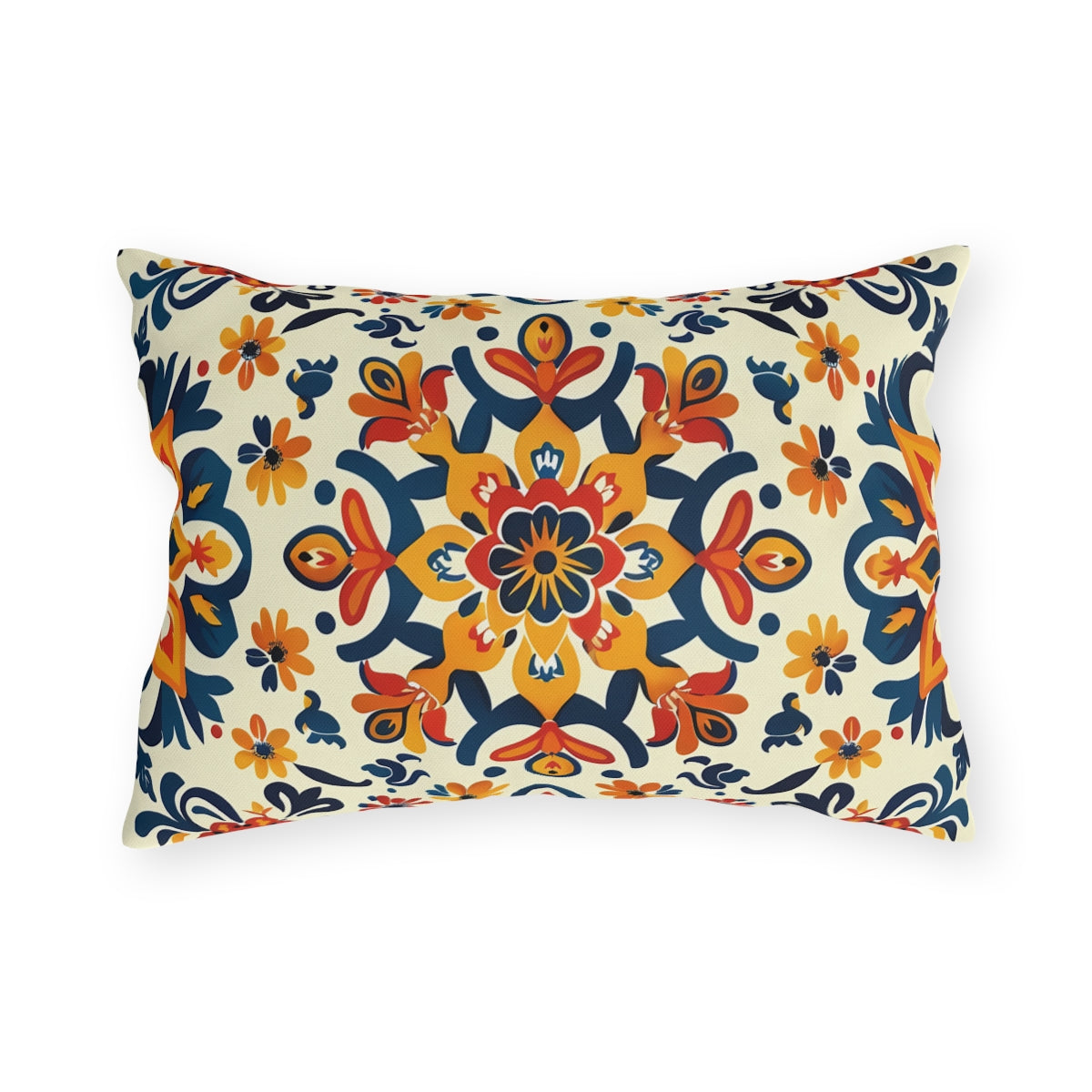 Sevilla Sunburst outdoor lumbar pillow back