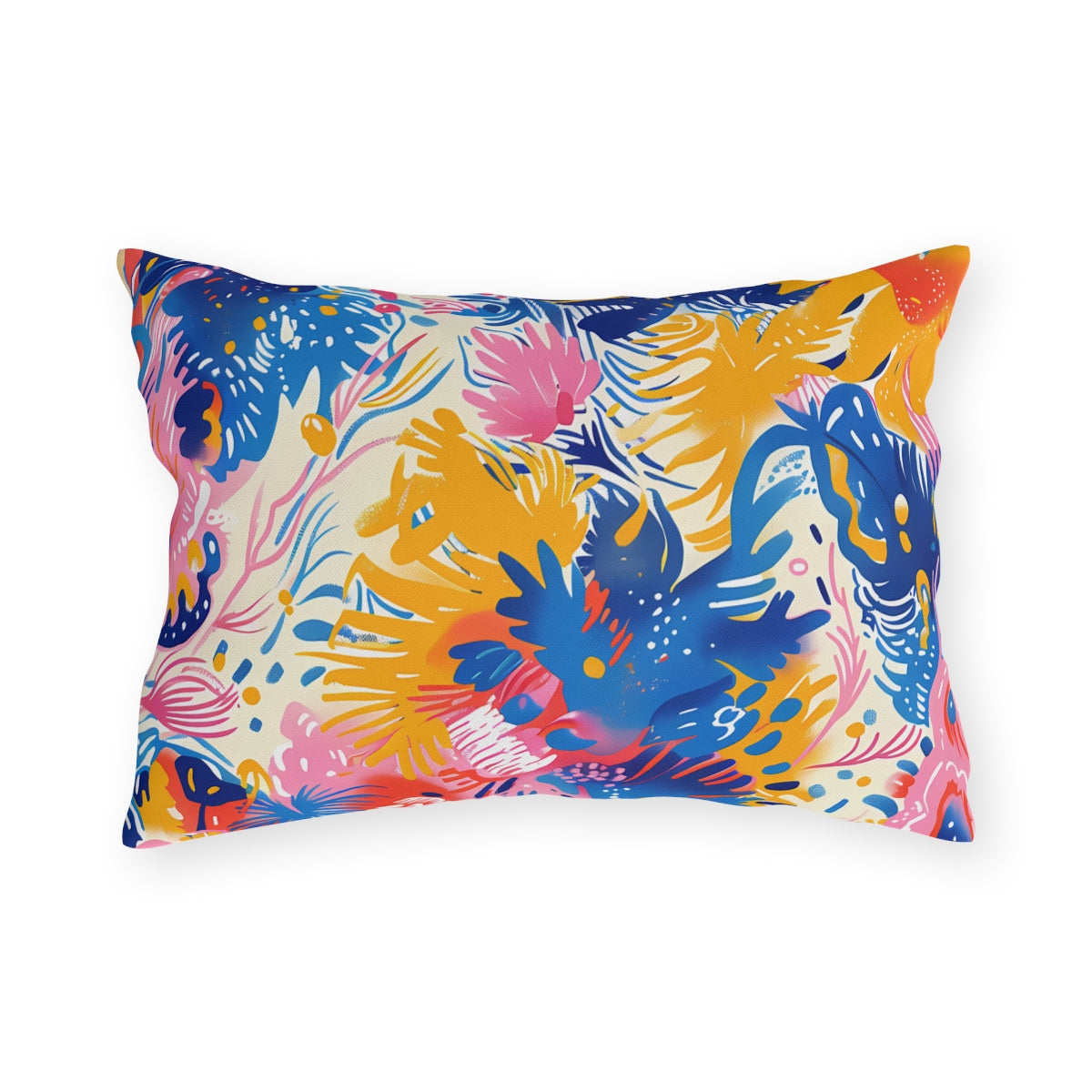 Splatter Blossom outdoor lumbar pillow product view