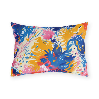 Splatter Blossom outdoor lumbar pillow product view