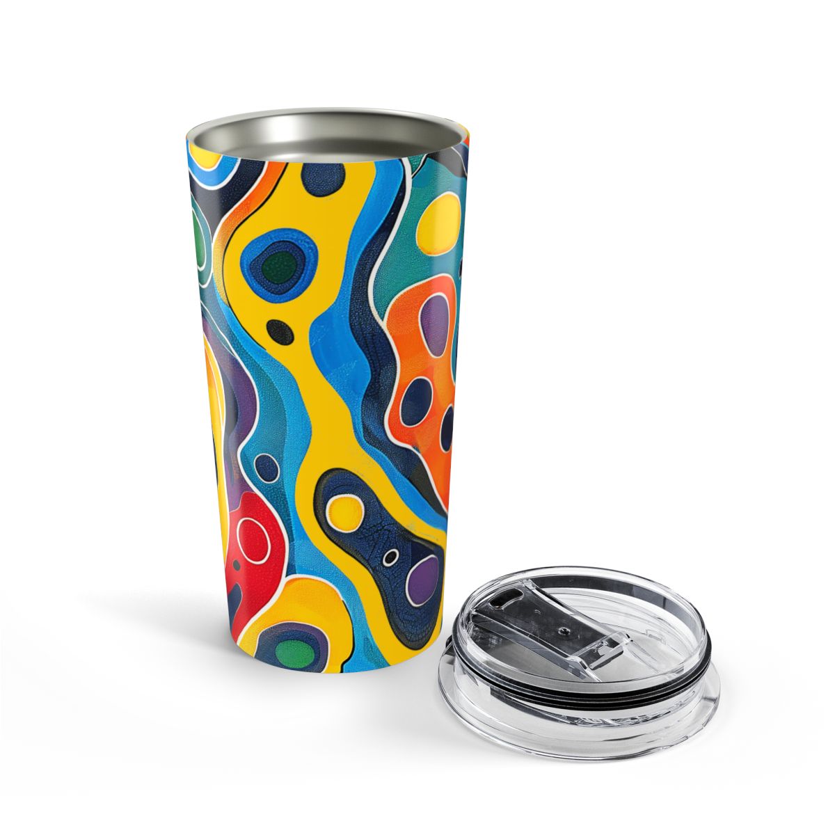 Groovy Splash Insulated Tumbler - 20 oz. Stainless Steel, Glossy Finish